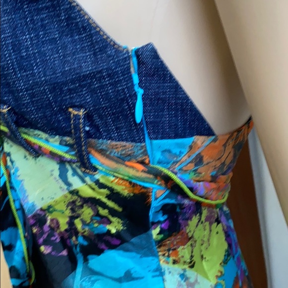 NWOT Ginger&java print and jean dress - Picture 3 of 5